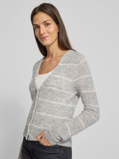 DRYKORN Gebreid jack met knoopsluiting, model 'GERTIJA' Lichtgrijs gemêleerd - 3