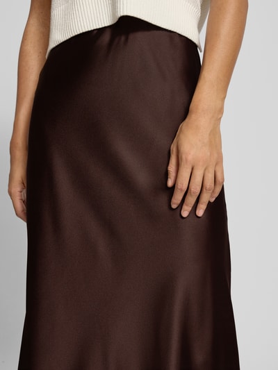 Gina Tricot Midirock mit elastischem Bund Dunkelbraun 3