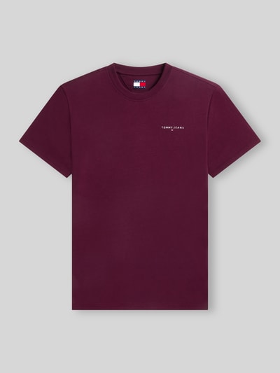 Tommy Jeans Slim Fit T-Shirt aus reiner Baumwolle Bordeaux 2