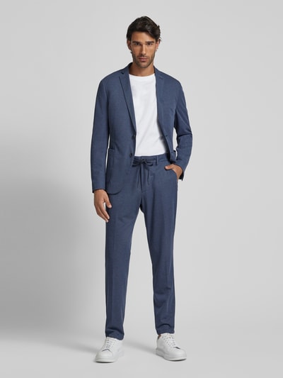 s.Oliver BLACK LABEL Regular fit pantalon met persplooien Blauw - 1