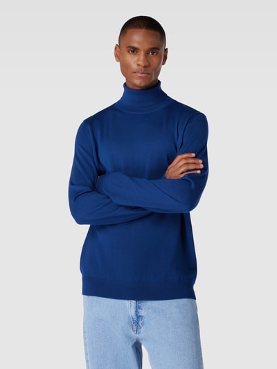 JOOP! Collection Rollkragenpullover aus Schurwolle Modell 'Donte' Blau 4