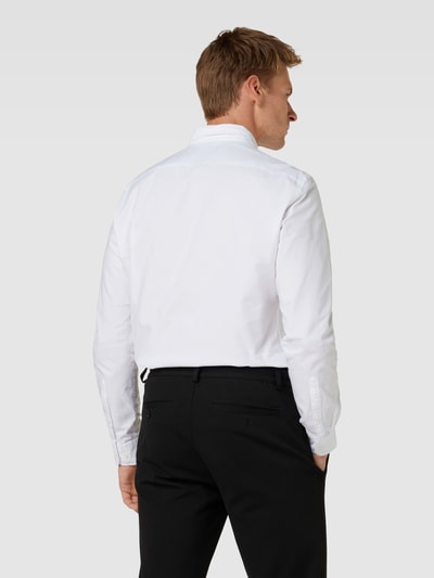 Jake*s Business-Hemd mit Button-Down-Kragen Weiss 5