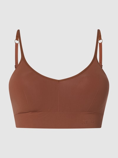 Saisei Bralette mit Rippenstruktur  Mittelbraun 2