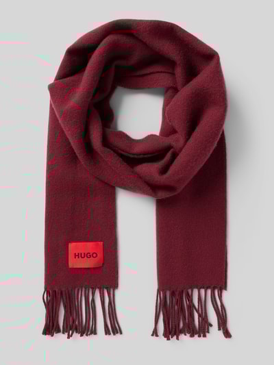 HUGO Schal aus Woll-Mix Modell 'JUSTER' Dunkelrot 1