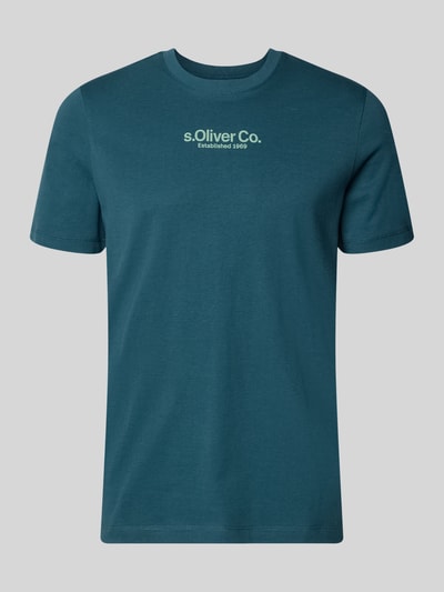 s.Oliver RED LABEL regular fit T-shirt van puur katoen Petrol - 2