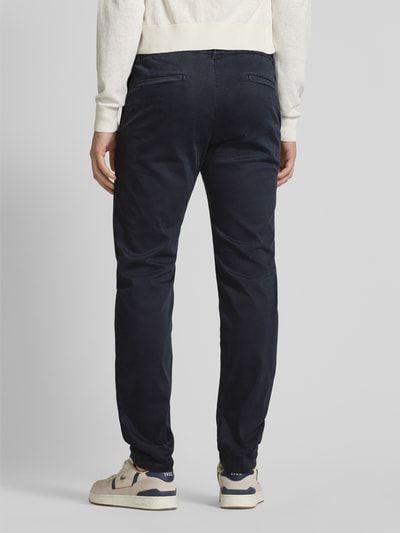 Strellson Slim fit chino met logo-applicatie, model 'Tius' Marineblauw - 5