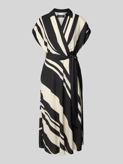 Lauren Ralph Lauren Sukienka midi z wiązanym paskiem model ‘FRATILLIO’ Złamany biały 2