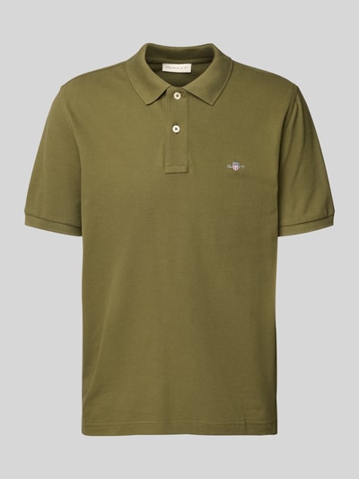 Gant Poloshirt mit Label-Stitching Oliv 2