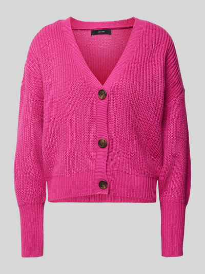 Vero Moda Regular Fit Strickjacke mit Ballonärmeln Modell 'LEA' Pink 2