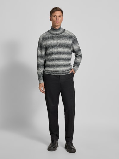 Drykorn Gebreide pullover met opstaande kraag, model 'EDDARD' Middengrijs - 1