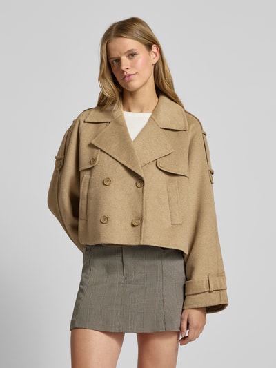 LeGer by Lena Gercke Jack met reverskraag, model 'Elianna' Taupe - 4