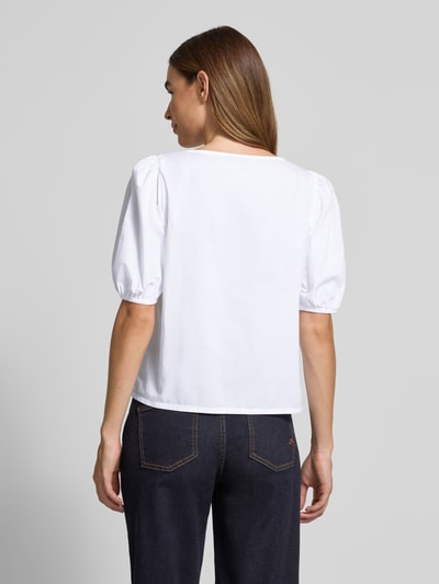 Tom Tailor Denim Bluzka o kroju regular fit z czystej bawełny Biały 5