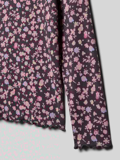 s.Oliver RED LABEL Bluzka z długim rękawem o kroju slim fit z mieszanki bawełny Fioletowy 2