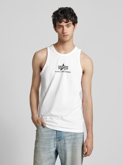 Alpha Industries Tanktop mit Label-Print Weiss 4