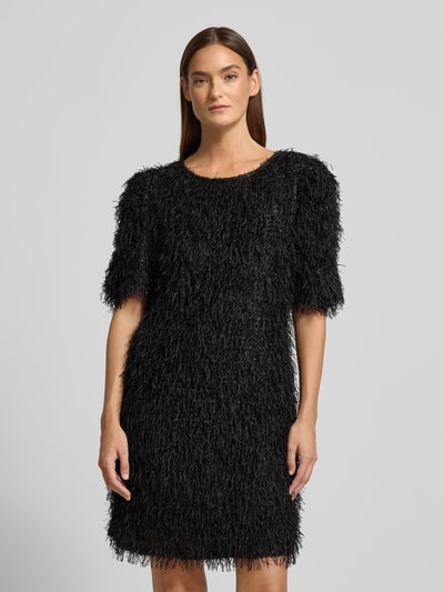FREE/QUENT Knielanges Strickkleid aus Effektgarn Modell 'MARLIN' Black 4