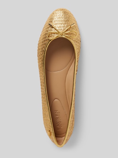 Lauren Ralph Lauren Ballerinas mit Schleifen-Detail Modell 'JAYNA' Gold 3