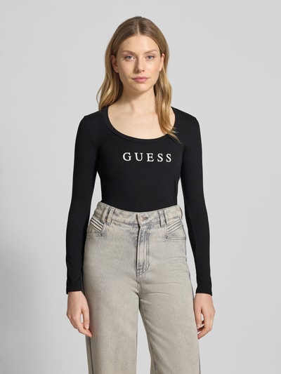 Guess Longsleeve mit Label-Print Black 4