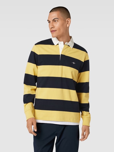 Gant Sweatshirt mit Streifenmuster Modell 'SHIELD' Gelb 4