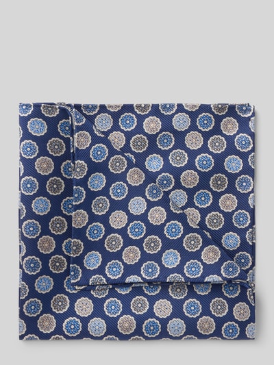 Blick Pochet van zijde in all-over look Bleu - 1