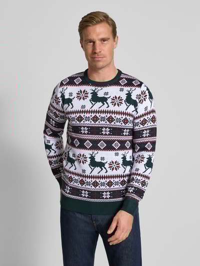 Lindbergh Strickpullover im Allover-Look Weiss 4