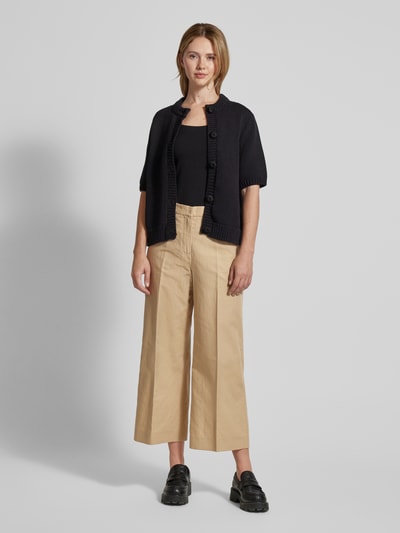 Weekend Max Mara Flared Cut Stoffhose mit Gürtelschlaufen Modell 'ZIRCONE' Sand 1