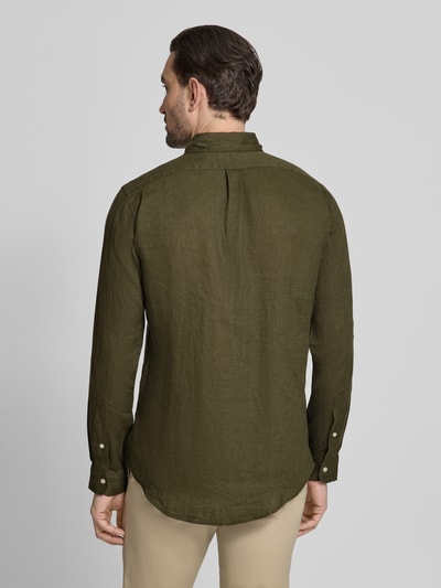 Polo Ralph Lauren Regular Fit Freizeithemd aus reinem Leinen Dunkelbraun 5