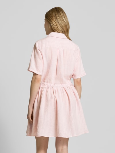 Tommy Hilfiger Ausgestelltes Hemdblusenkleid aus reinem Leinen Rosa 5