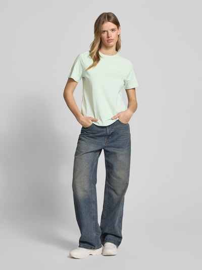 Marc O'Polo Denim T-shirt met labelprint Lichtgroen - 1