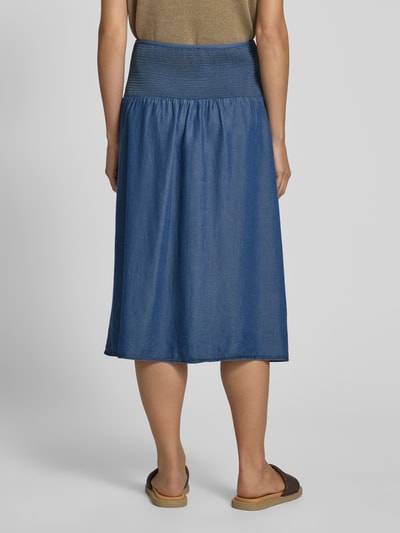 OPUS Midirock aus Lyocell mit elastischem Bund Modell 'Ropani' Jeansblau 5