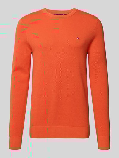 Tommy Hilfiger Regular fit gebreide pullover van zuiver katoen Oranje - 2