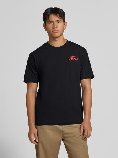 New Balance Regular Fit T-Shirt aus reiner Baumwolle Modell 'INTELLIGENT' Black 4