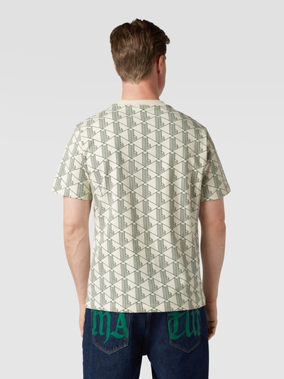 Lacoste T-Shirt mit grafischem Allover-Muster (offwhite) online kaufen
