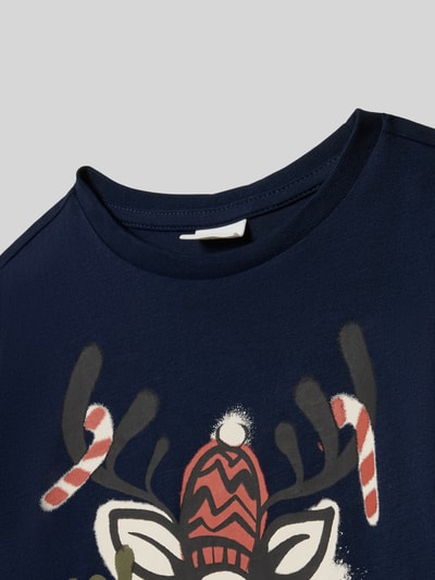 s.Oliver RED LABEL Bluzka z długim rękawem o kroju regular fit z mieszanki dżerseju i bawełny Granatowy 2