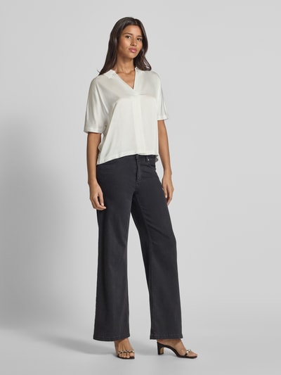 Someday Regular Fit Blusenshirt mit V-Ausschnitt Modell 'Kelucy' Offwhite 1