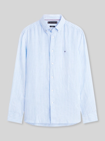 Tommy Hilfiger Regular Fit Freizeithemd aus reinem Leinen Hellblau 2