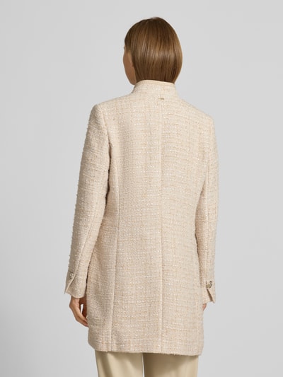 WHITE LABEL Mantel mit Viskose-Anteil und Pailettenbesatz Beige 5