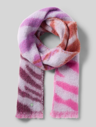 Codello Schal mit Logo-Applikation Modell 'Jacquard' Lila 1