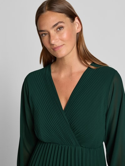 ZABAIONE Knielanges Kleid mit Plisseefalten Modell 'Im44sa' Dunkelgruen 3