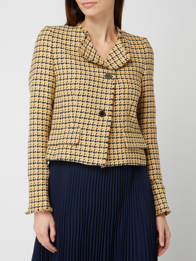 windsor. Blazer aus Tweed mit Pepita-Dessin Senf 4