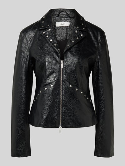 mbyM Jack in leerlook, model 'Liami' Zwart - 2