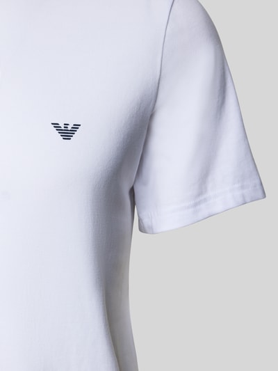 Emporio Armani T-Shirt mit V-Ausschnitt im 2er-Pack Weiss 2