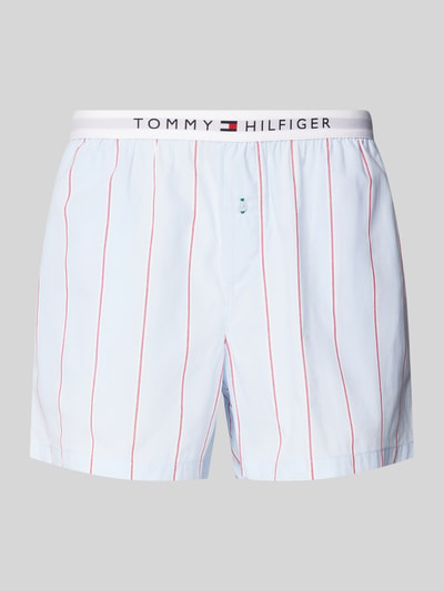 TOMMY HILFIGER Regular Fit Pyjama-Shorts mit elastischem Label-Bund Blau 1