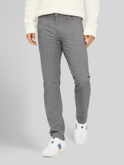 Brax Regular Fit Chino aus Baumwoll-Mix mit Viskose-Anteil Modell 'Wool Look Flex' Silber 4