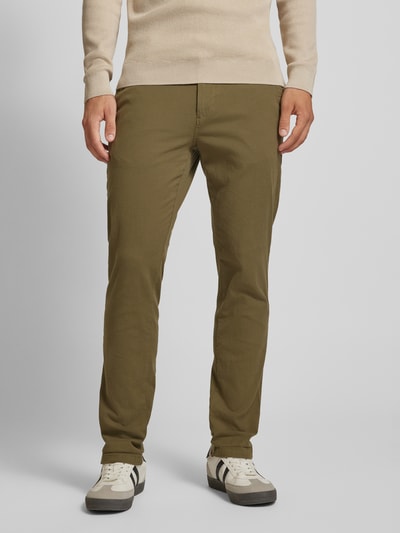 Jack & Jones Slim fit chino met achterzakken, model 'MARCO FURY' Olijfgroen - 4