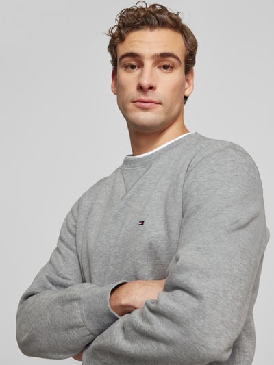 Tommy Hilfiger Sweatshirt mit Logo-Stitching Hellgrau 3