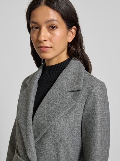 VERO MODA Płaszcz o kroju relaxed fit z wiązanym paskiem model ‘FORTUNEAYA’ Średnioszary melanż 3