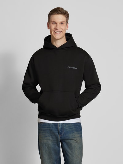 REVIEW Hoodie mit Kapuze Black 4