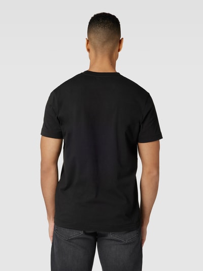 Tom Tailor T-shirt z nadrukiem z napisem model ‘printed crewneck’ Czarny 5