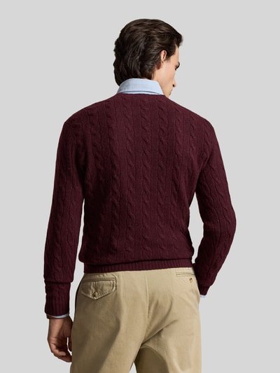Polo Ralph Lauren Regular Fit Pullover aus Woll-Kaschmir-Mix Bordeaux 5