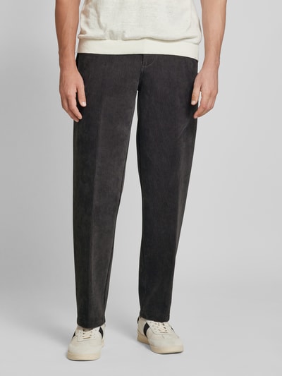 Emporio Armani Regular fit sweatpants in riblook Antraciet - 4